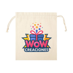 Bolsa de Algodón con cordones para autocierre